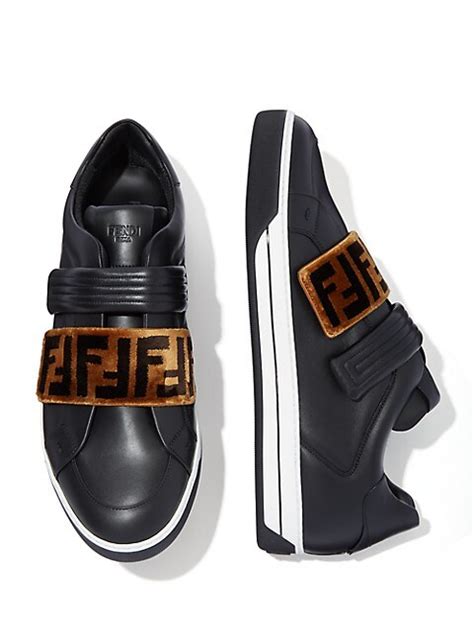 fendi zucca grip-tape strap sneakers|Shop Fendi Zucca Grip.